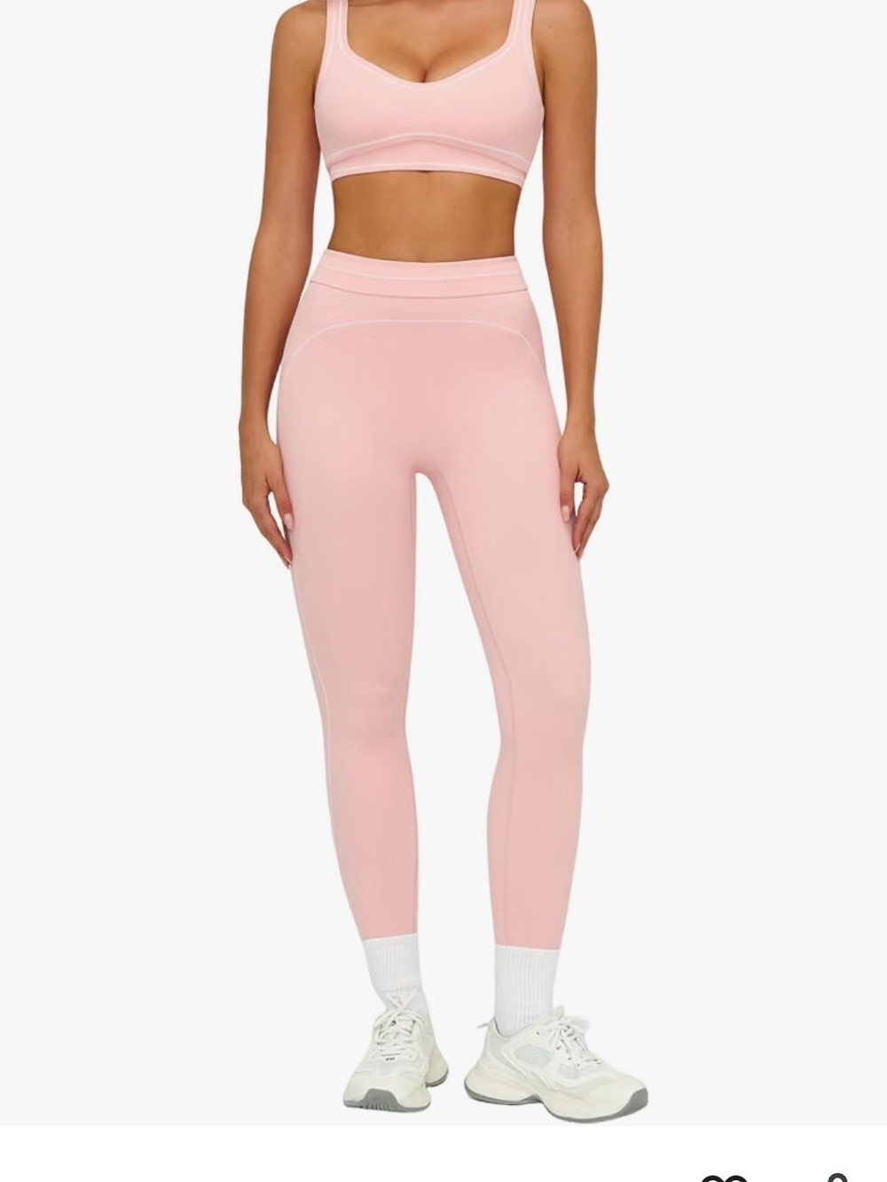 Amazon Light Pink High-Waist Seamless Leggings